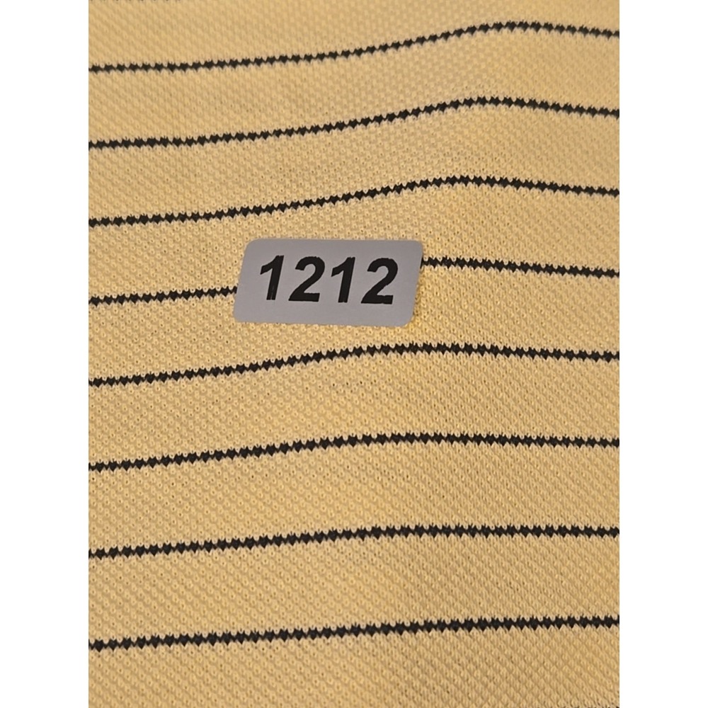Vintage Greg Norman Collection Polo Shirt Mens XL Striped Cream Black  Cotton - Picture 12 of 12